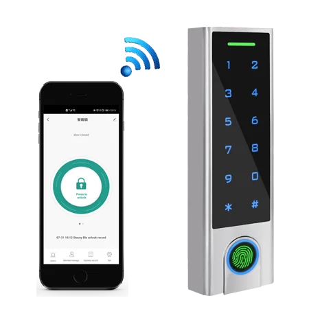 TUYA APP Outdoor Touch Biometric Fingerprint Recognition Smart Door Access Control Machine