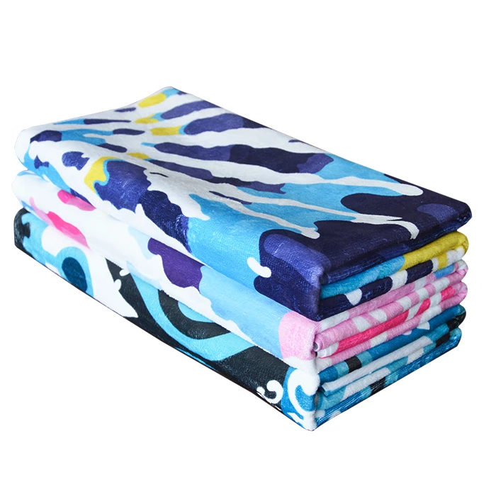 Tie Dye Beach Towel 30 x 60 inches 100% Cotton Velour Rainbow Hippie Colors Printed Beach Towel