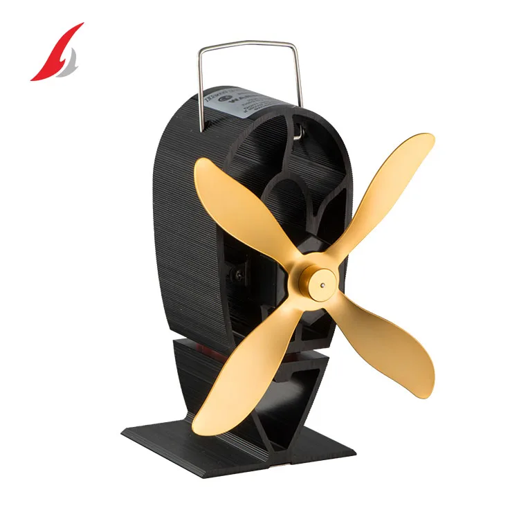 4 Blade Mini Eco Fan Heat Powered Wood Log Burner Stove Fan Wood Burning Stove Heat Distribution for Wood/Log Burning