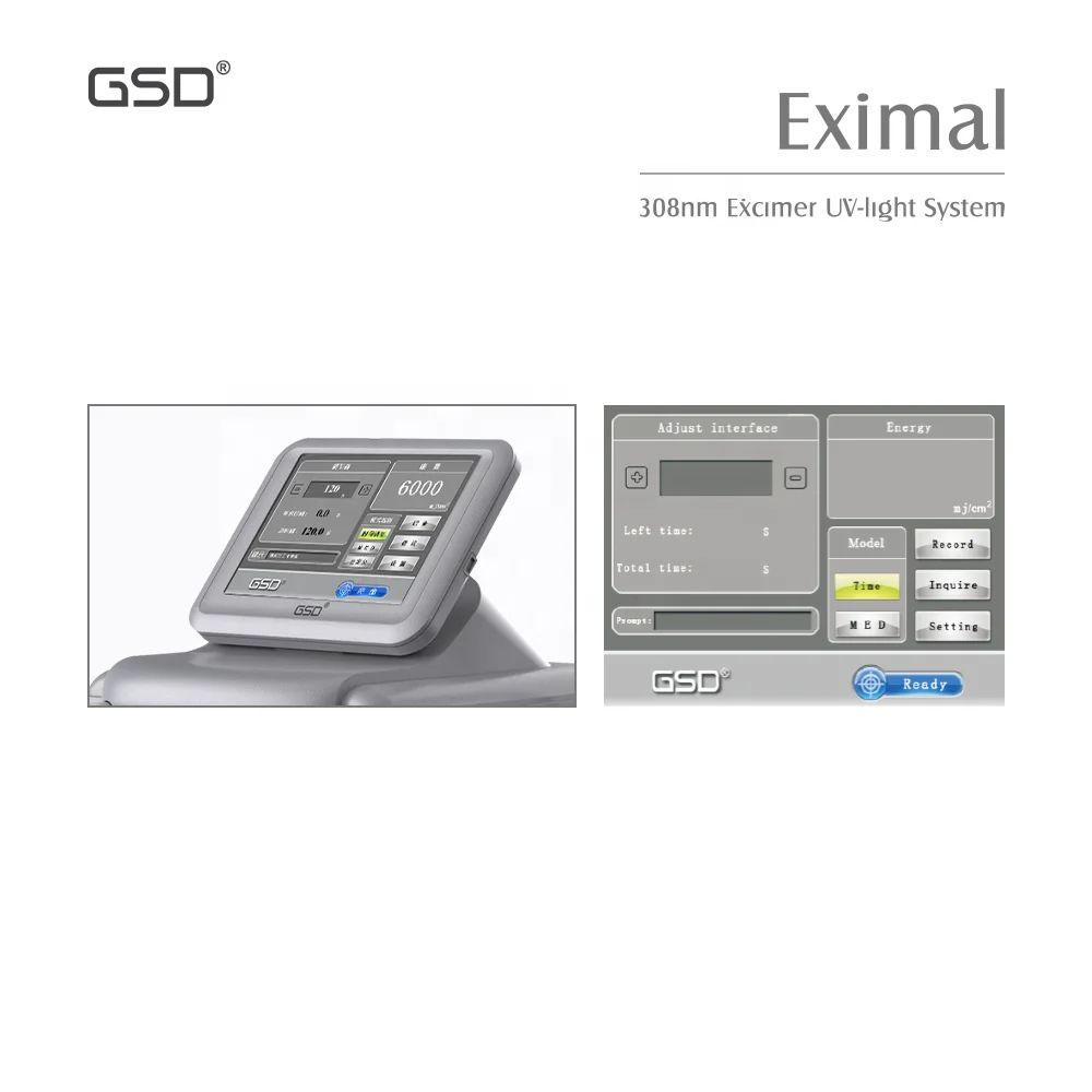 GSD 308nm Eximal Vitiligo Excellent Treatment Device Laser Stationary Xeci Excimer Light with CE Certification