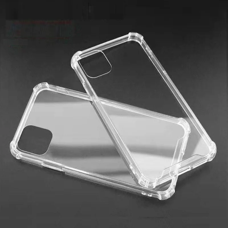 
Wholesale shockproof durable PC back TPU frame Clear Crystal cell phone case cover for iPhone 7 8 XS 11 for Samsung s20 