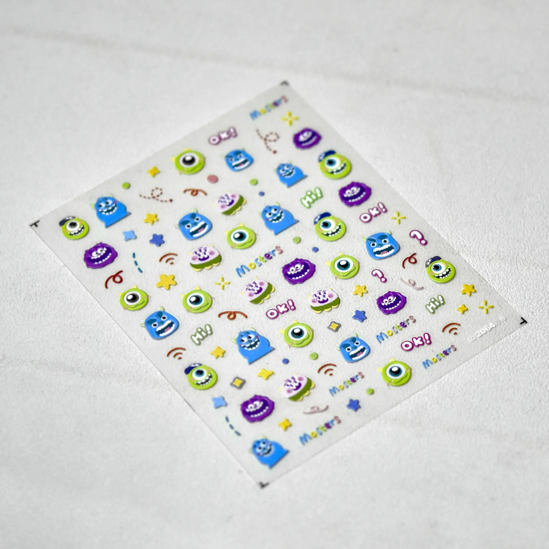 Missbloom Colorful Sunflower Cartoon Pattern Designers Nail Art Stickers 3D Nail Decals Decoration