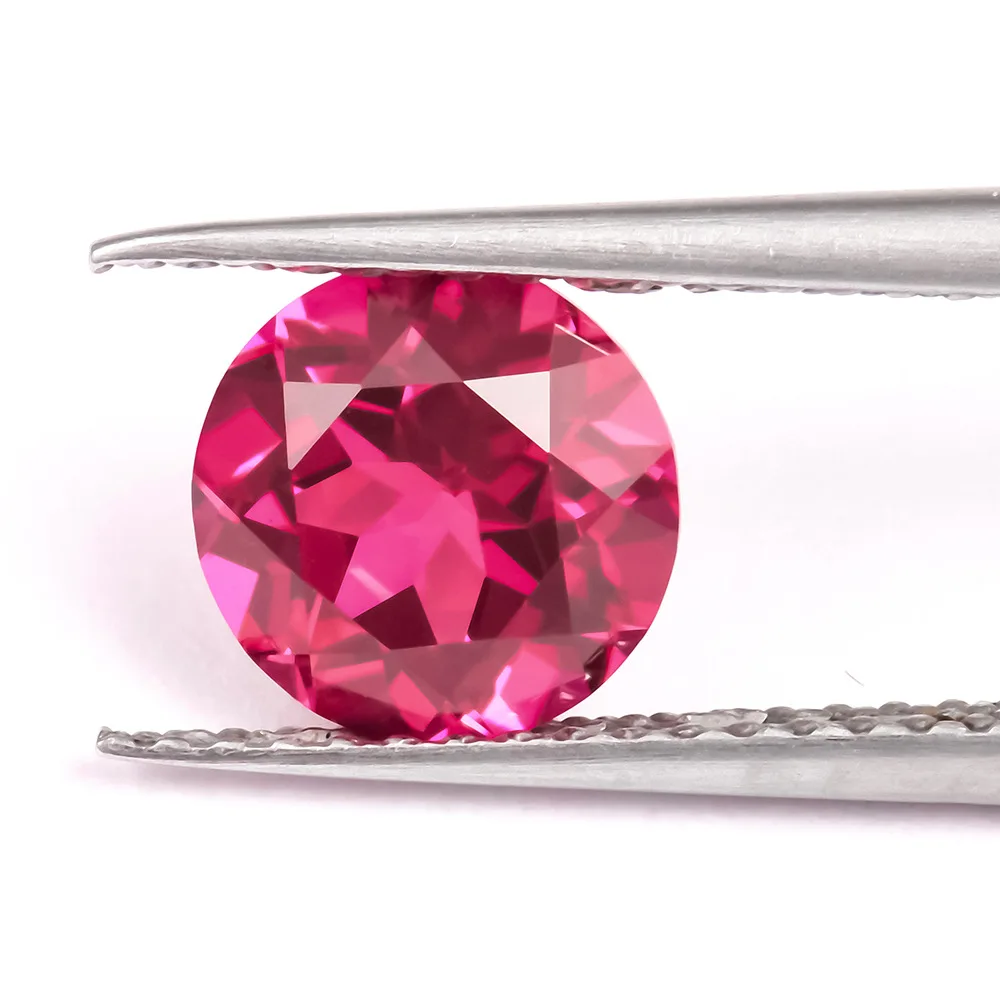 High Quality Lab Grown Rubies Artificial Grown Colored 1-3 Carat Shaped Round Recycled Rubies