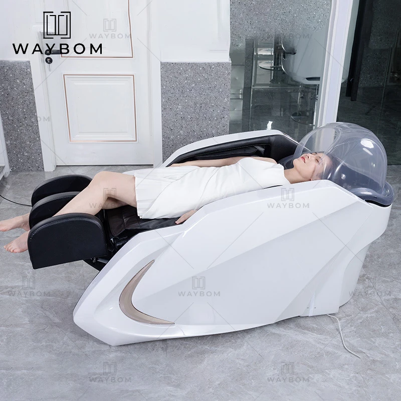 Полностью автоматические черно-белые стулья для шампуня, портативная электрическая чаша для шампуня для мытья волос, бесплатная доставка, водная кровать для шампуня