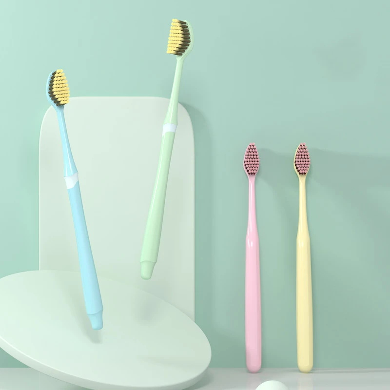 Custom Cheap Biodegradable Ultra Soft Bristle Manual Adult Toothbrush Manufacturer Production Line Arch Head Toothbrushes