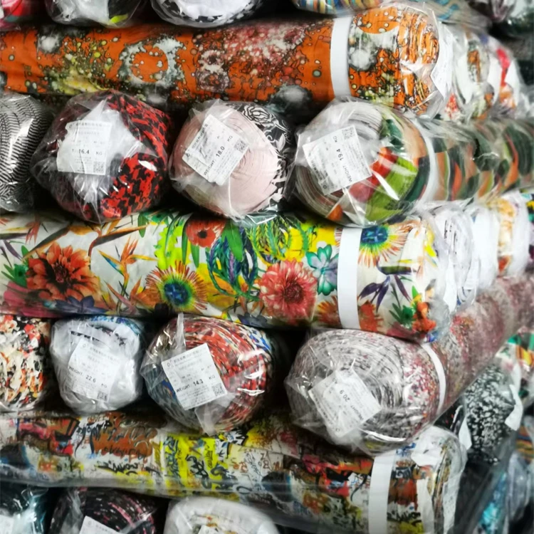 Hot-sale 95% Polyester 5% Spandex DTY  Printing Knitted Fabric For Dress