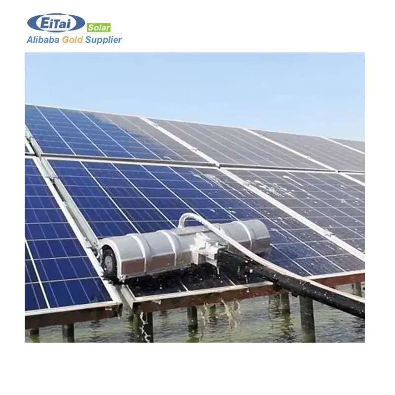 EITAI Best Solution To Clean Solar Panel Cleaning Tools Water Wash Dry Wash Solar Panel Clean Robot  With Water Feeder