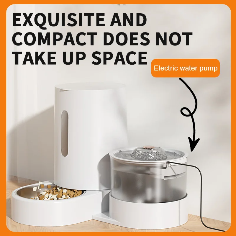 Gravity Pet Feeder and Water Dispenser Set-Automatic Pet Feeder and Water Dispenser 2 in 1 Suitable for Tracing Dogs and Pets