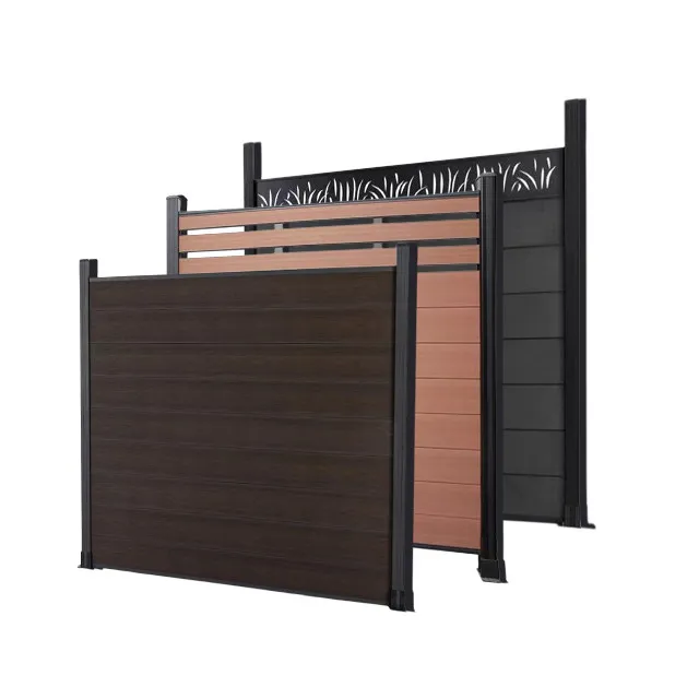 New Innovation Outdoor Panels Garden Decoration Wood Wpc Decorative Panel 3D Plastic Composite Wood Fencing With Post