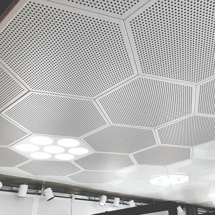 Алюминиевая шестиугольная потолочная гипсовая плитка