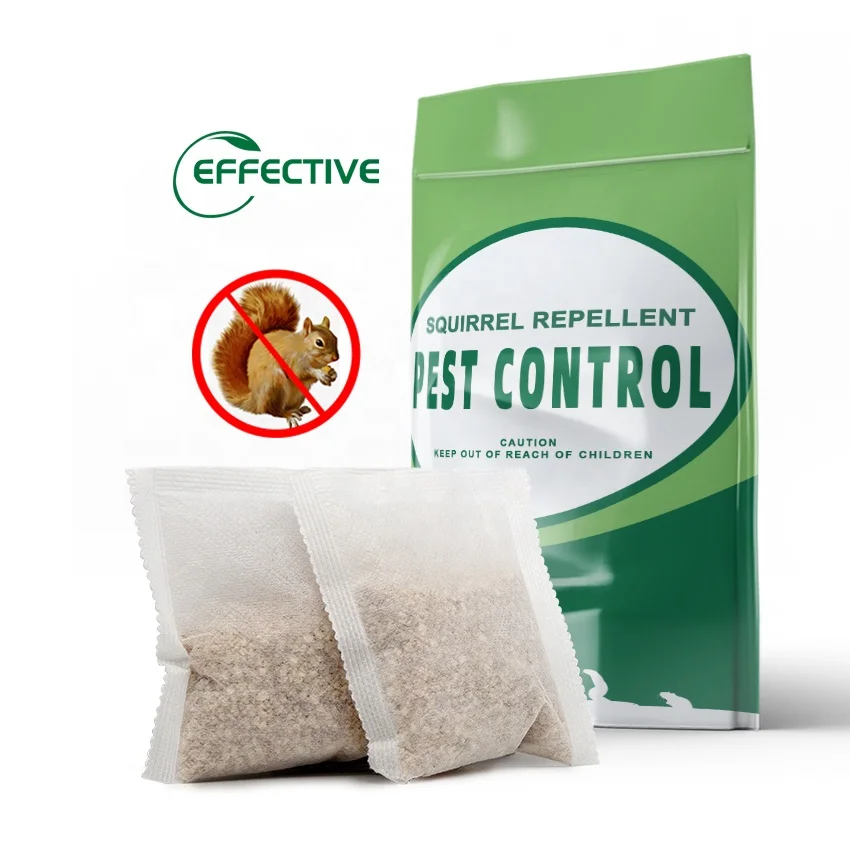 Squirrel Repellent, Fox Raccoon Rat Squirrel Animal Repeller, Ultrasonic Solar Power Pest Control Animal Rodent