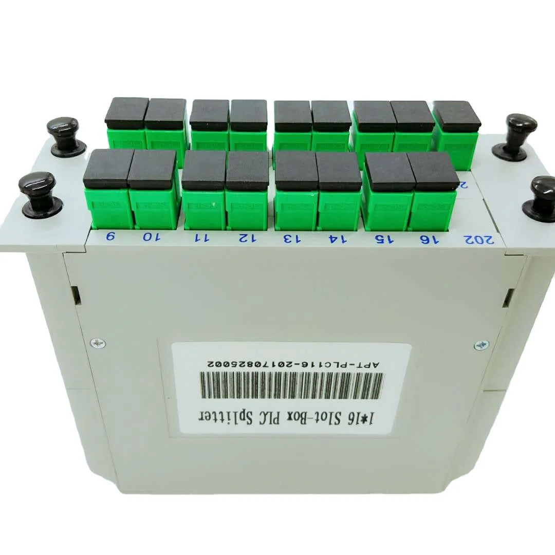APT SC APC UPC PLC 1X4 1X8 1X 16 Single Mode Splitter Device Cassette Passive Fiber Optical Box 2/4/8/16 Way FTTH