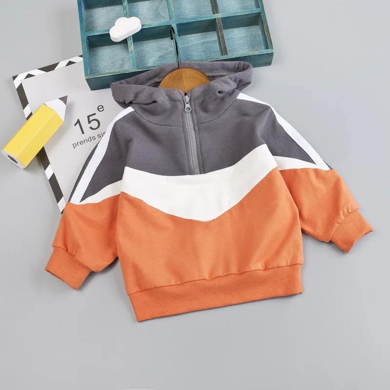 Осень 2019, новый детский свитер, свитер с длинным рукавом и капюшоном для мальчиков, повседневная одежда