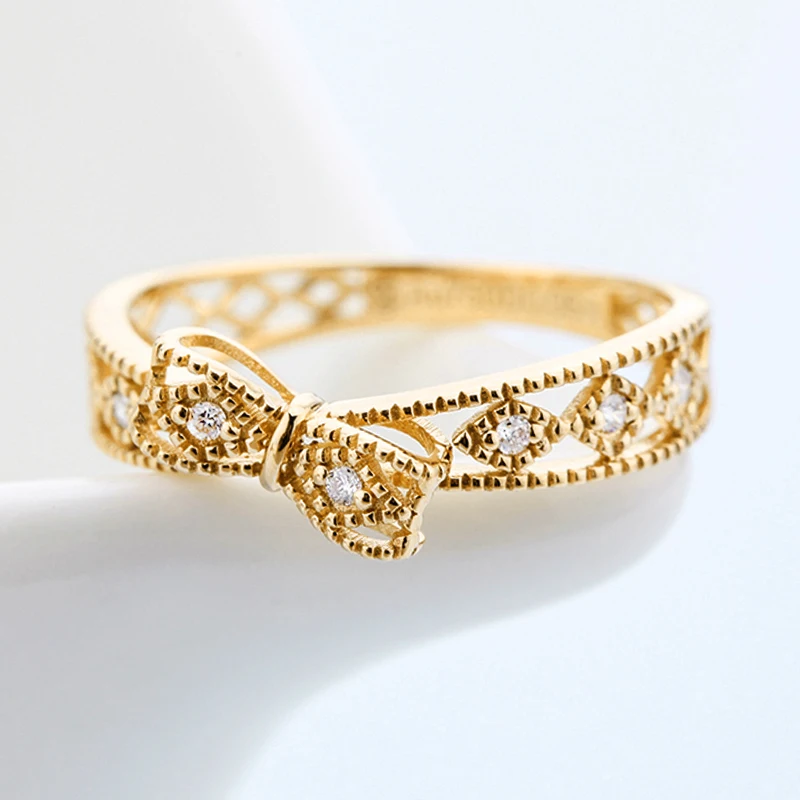 custom logo printed jewelry natural diamond genuine 18 karat yellow 18k gold diamonds rings price