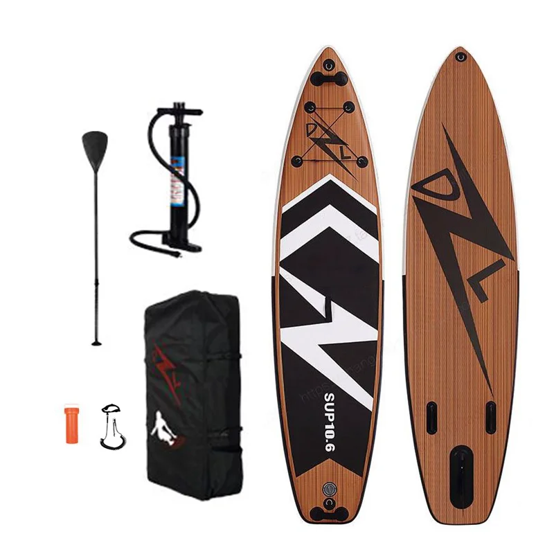Top Quality New Design Wood Grain Wood Sup Paddle Board Inflatable Sup