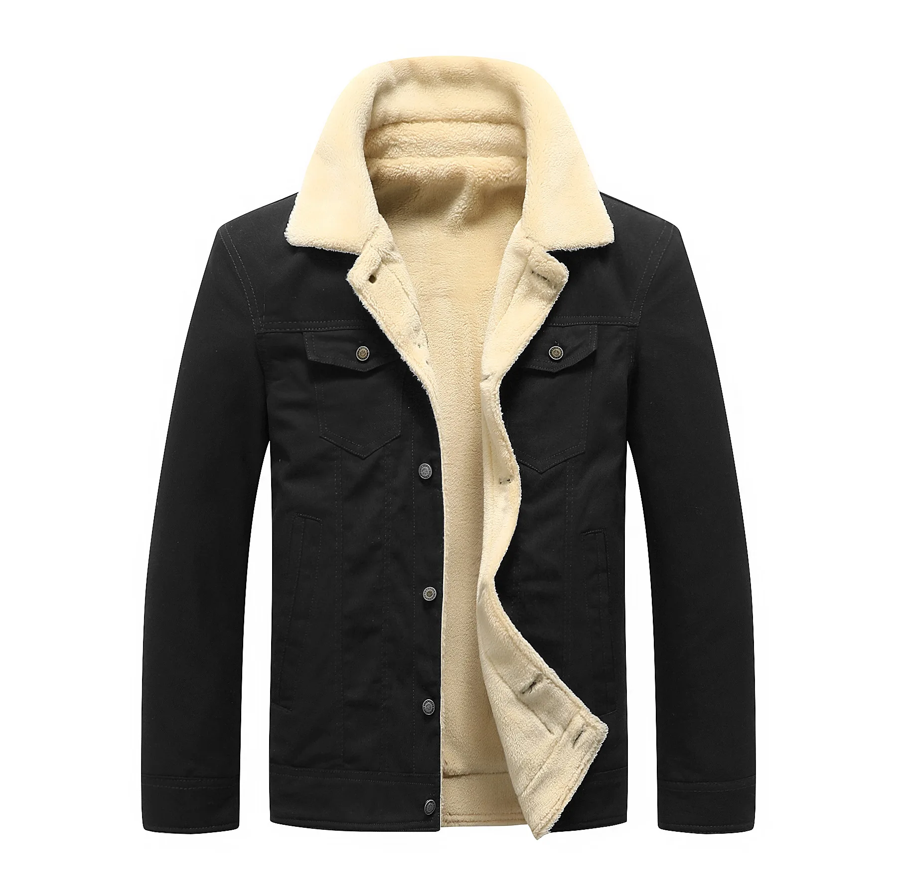 Shishi factory faux suede velvet jacket men woolen coat for men