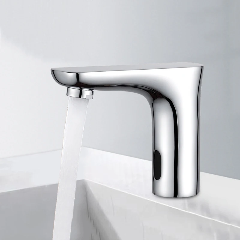 Pexmax High Quality Brass Bathroom Mixer Tap Single Hole Touch Sensor Smart Sink Water Tap Wash Basin Faucet Smart Faucet