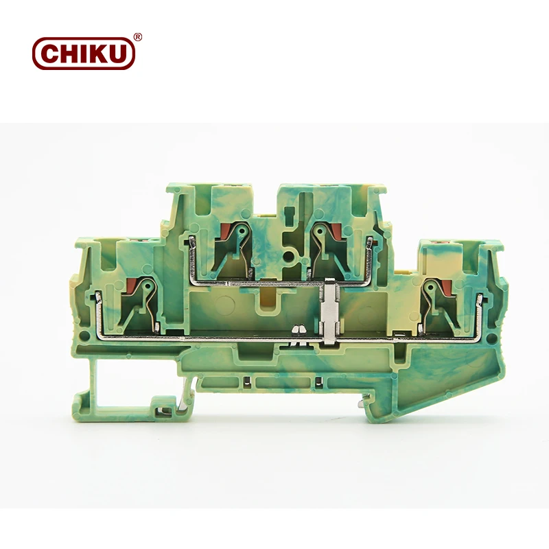 RPVTT4-PE 4 mm2 Spring Din Rail Mounted Terminal Block from Huntec CHIKU