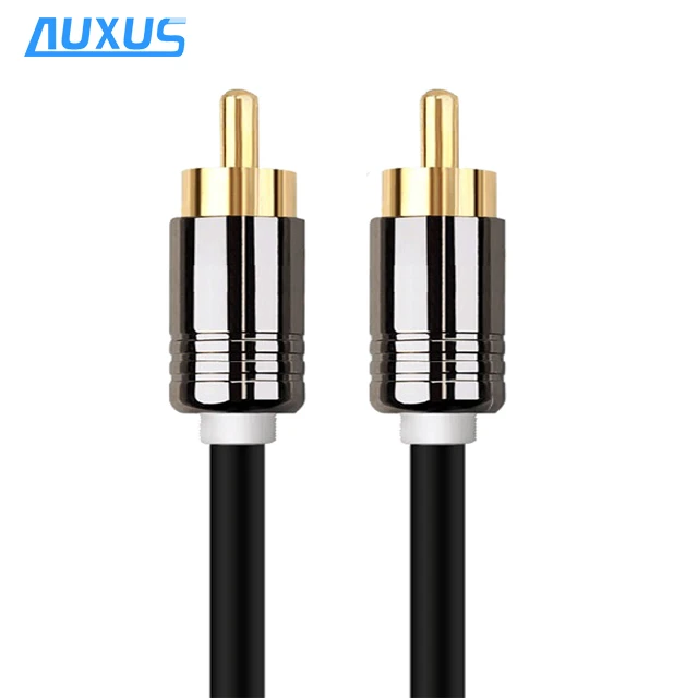 Высокое качество Новый стиль Aux кабель 1RCA к 1RCA мужчинами аудио кабель с металлической в виде ракушки