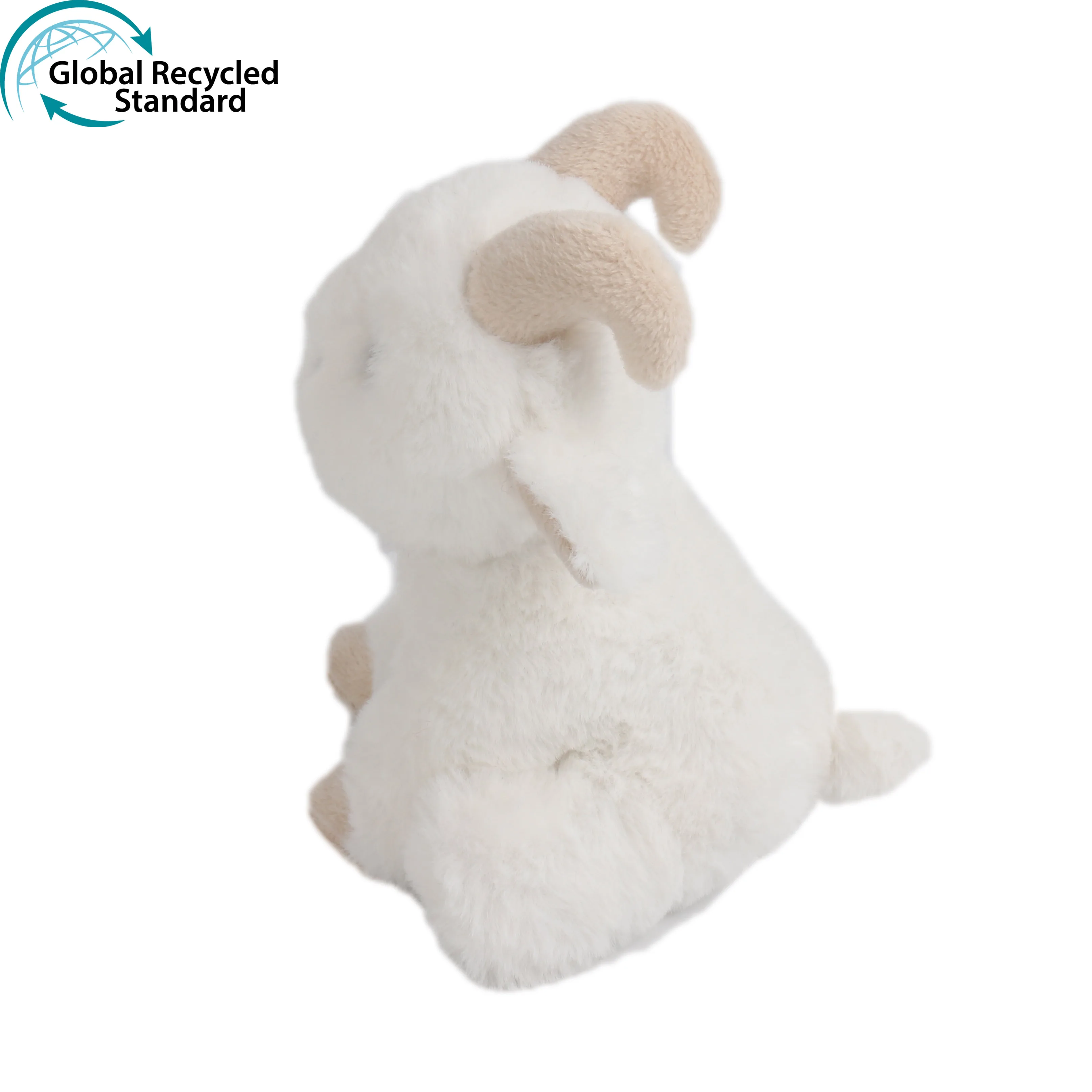 GRS certified recycled polyester RPET eco-friendly plush goat stuffed toy