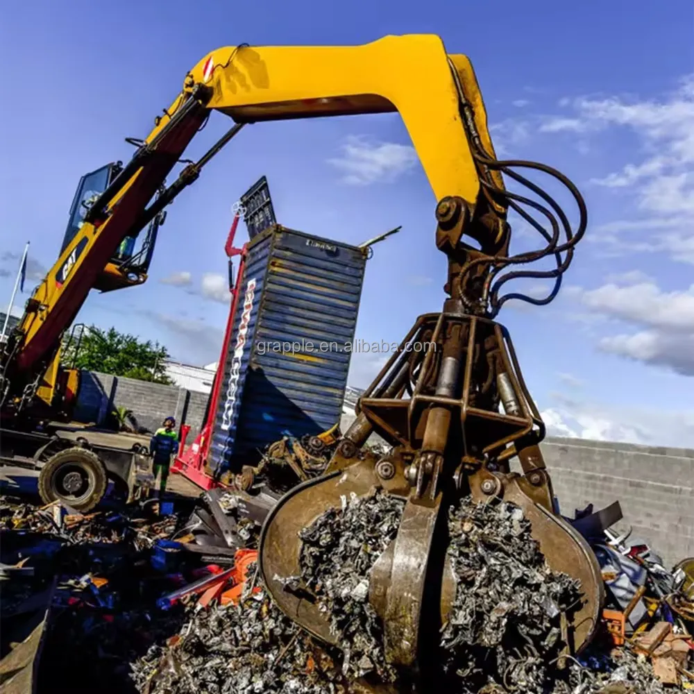 Brand New Material Handler Used Five-Tine Scrap Grab for Scrap Metal Recycling in Scarp Yard