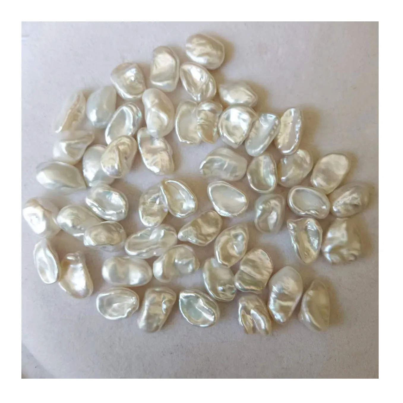 DIY pearl bead, 8x12 mm  keshi baroque pearl,loose freshwater pearl with 1 metal hanger,stainless steel pvd 18k gold plated