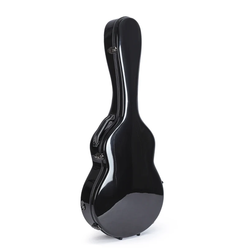 SUN-C BK Rm Rainbow  waterproof light gloss  leather over 41 inch folk music ballad  acoustic guitar fiber glass case