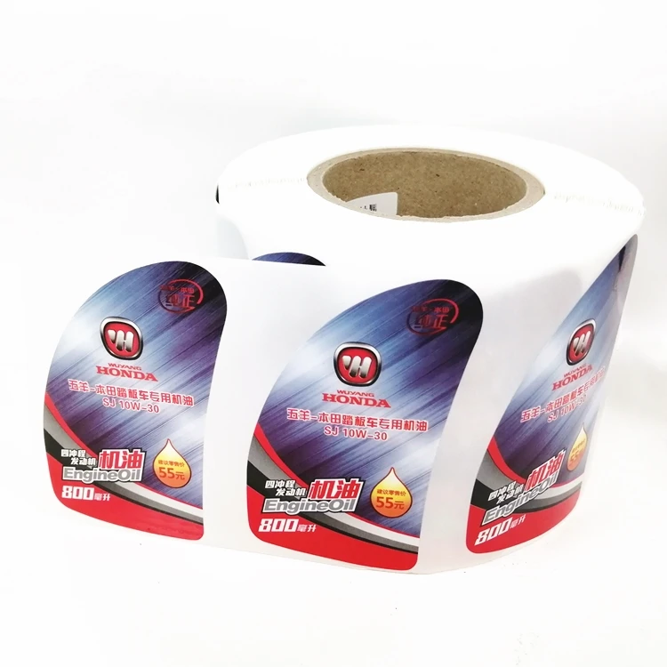 Custom Waterproof Strong Adhesive Sticky Paper Label Motor Engine Oil Label Sticker Printing