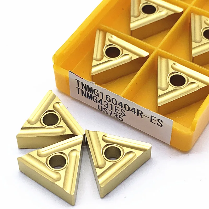 TNMG160404R TNMG160404L ES US735 высококачественный карбидный внешний токарный инструмент TNMG 160404 металлические токарные детали