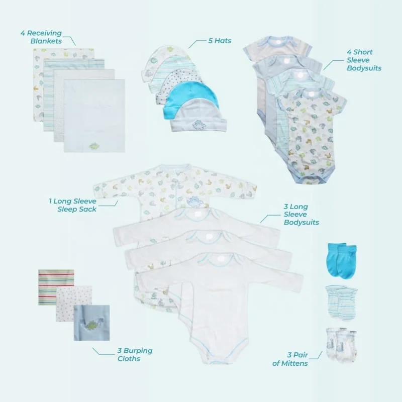 Newborn Gift Set For Baby Boys Girls Organic Baby Bodysuit New Born Giftset Wholesale/