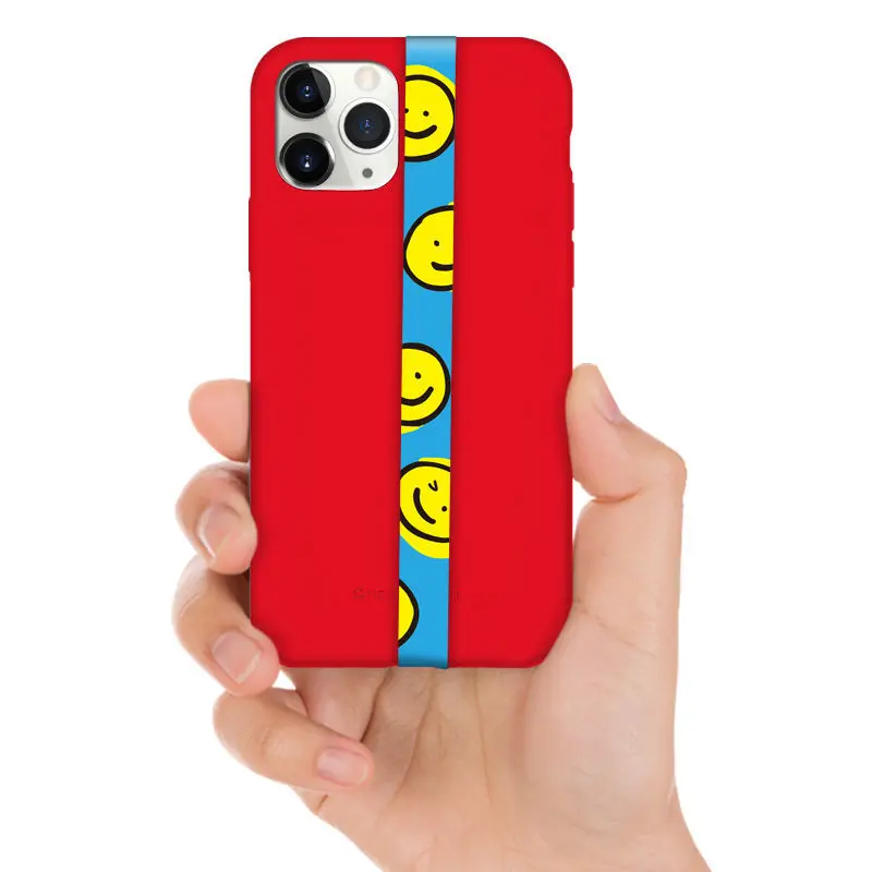 Fashion Custom Silicone Mobile Phone Case Anti-drop Phone Strap Cord Ribbon Lanyard Phone Cover