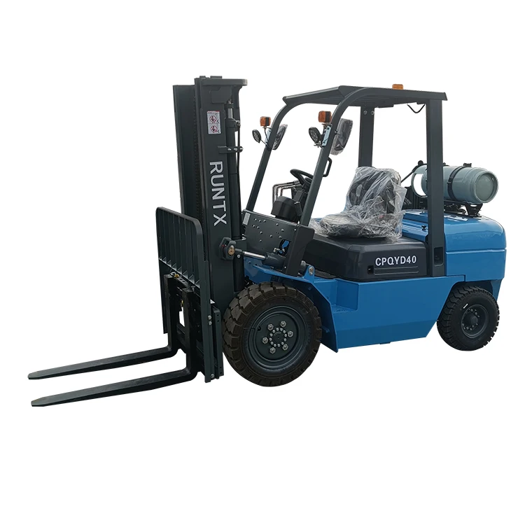 Runtx  lpg forklift truck 2.5tonne propane forklift 3 stage with 4500mm lifting height