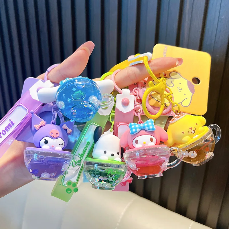 Cute Cartoon Kuromi projection camera Sanrioed Hello Kitty Keychain Women Bag Pendant Key Chain sanrioed wholesale