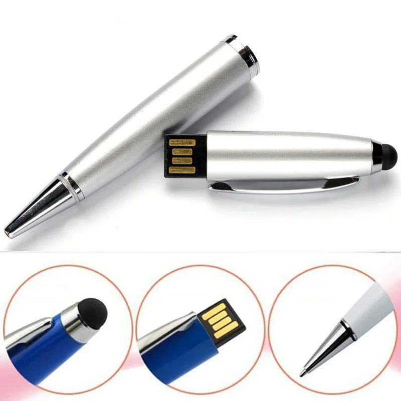 Custom Logo Pen with Pendrive USB Flash Pen Drives Logo 8GB 16GB 32GB 64GB USB 2.0 3.0 metal 128 GB U Disk memory