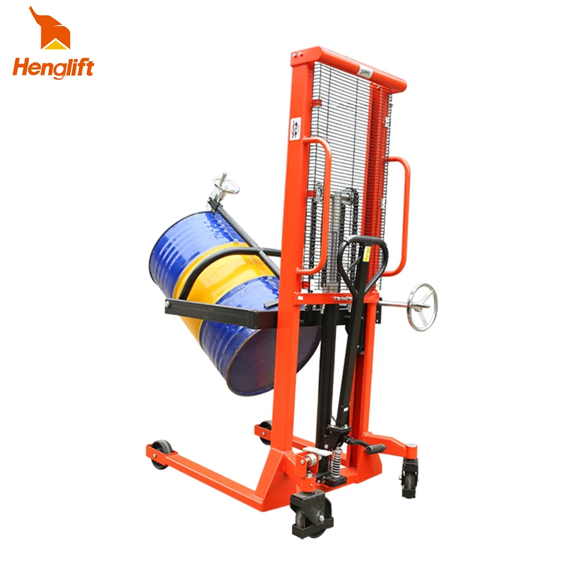 Wholesale Manual Hydraulic Barrel Carrier 450 Kg Trolley Functional Lift Oil Drum Lifter Oil Drum Truck