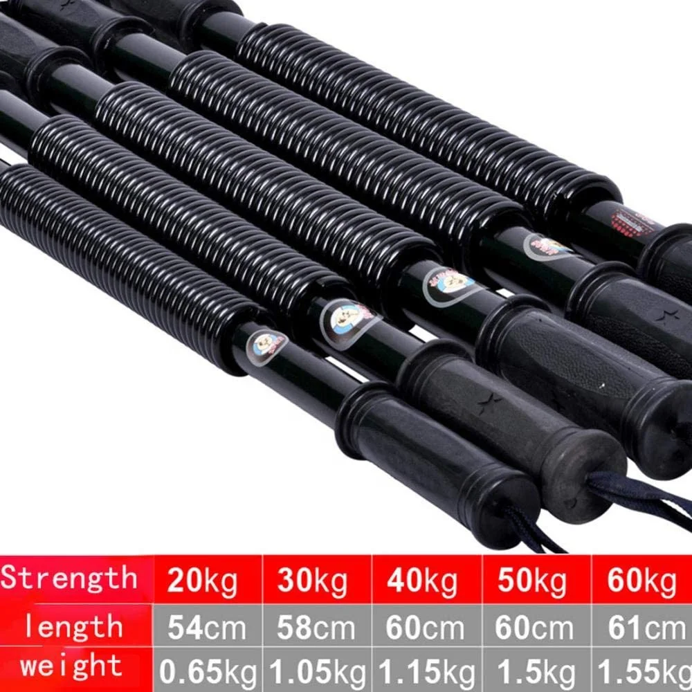 2024 NEW PL Power Twister Flexible Strength Chest Arm Rod Exerciser Hand Gripper Spring Bar Strengthens Biceps Shoulders Fitness