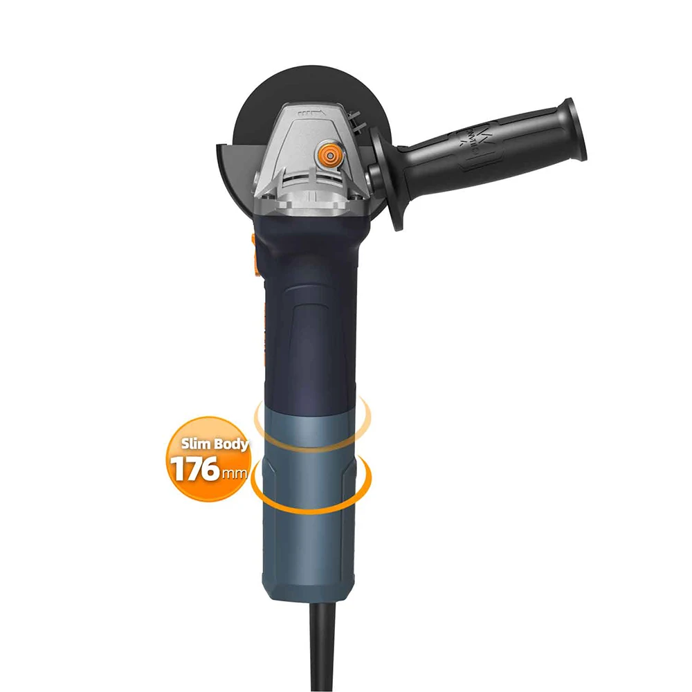 1300W Heavy Duty AC Brushless Variable Speed Angle Grinder with 2,800-10,000 rpm Speed Control