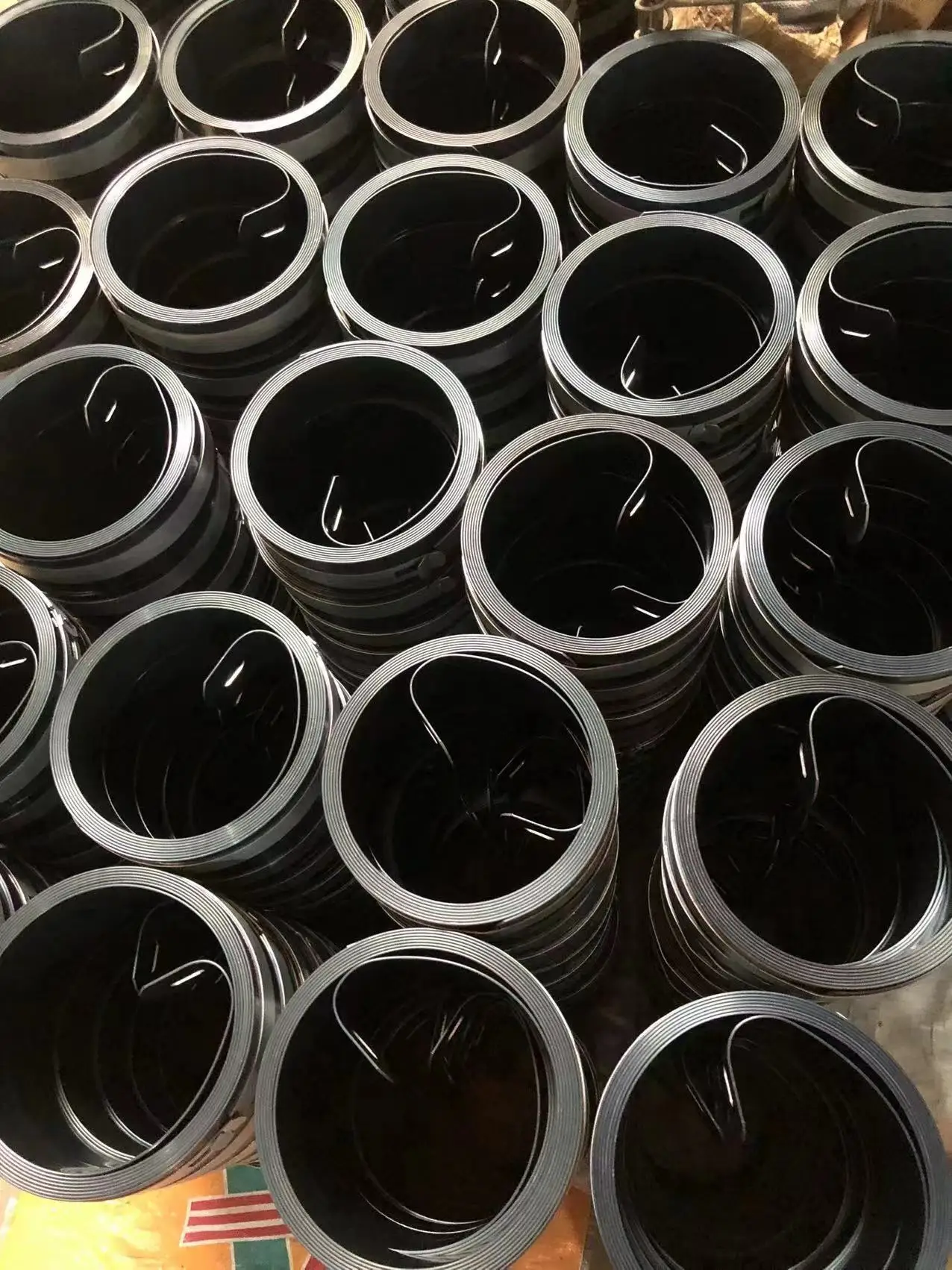Galvanized Steel Flat Spiral Spring Coil Torsion Spring Whirl Leaf Spring For Manual Shutter Door