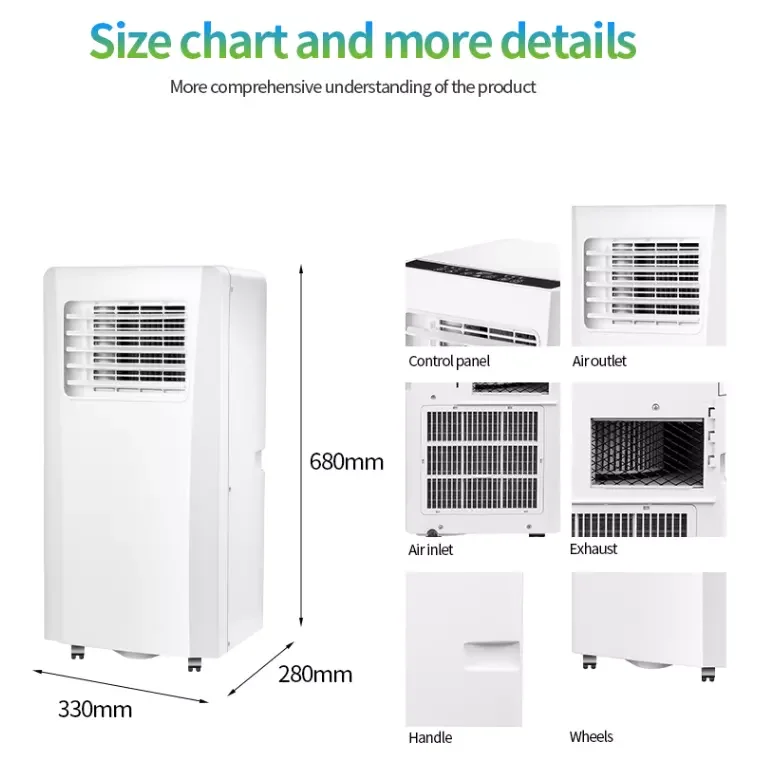 OEM Portable Air Conditioner with Remote Control Evaporative Cooling for Household and offices