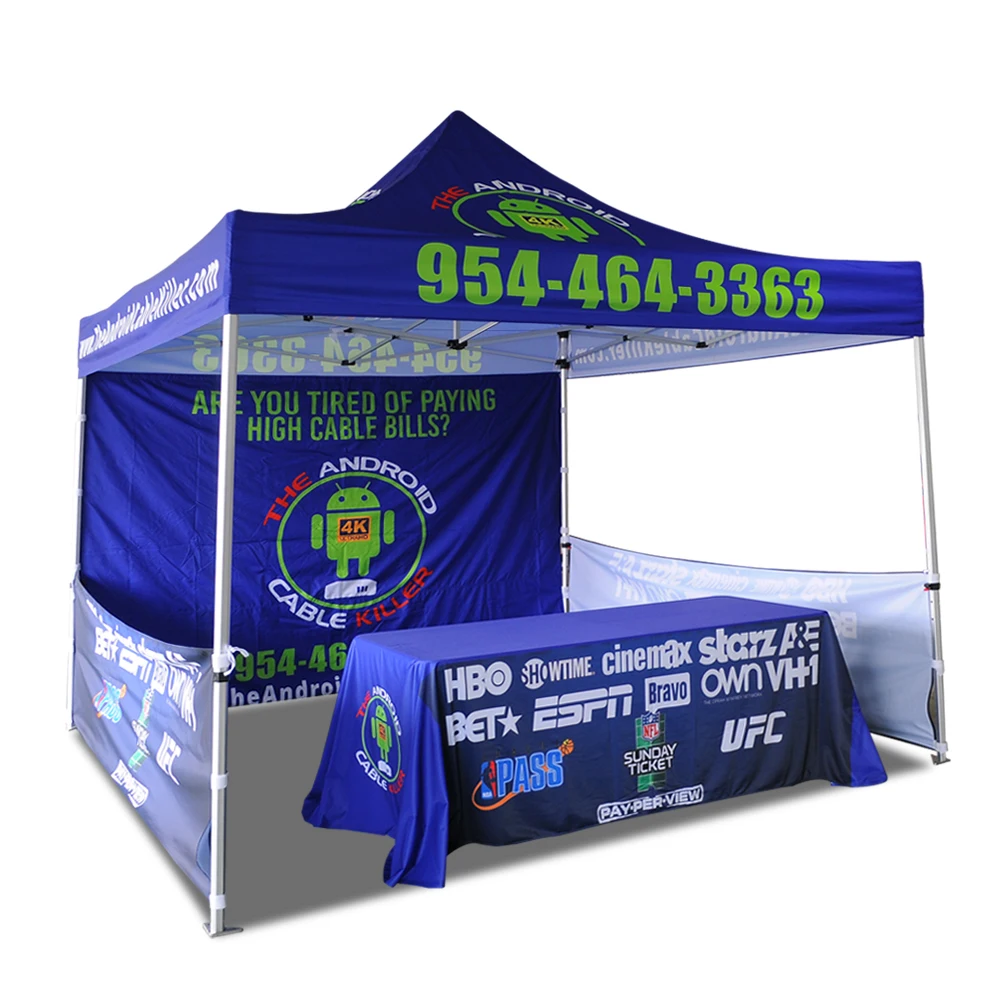 Custom Portable Club 10x10 Canopy Market Tent Carp Gazebo Canvas Trade Show Heavy Duty Advertising Tents For Events Outdoor