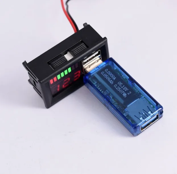 Factory wholesale Dual USB Charger 5V 2A Car 12V LED Lead Acid Battery Voltage Capacity Power Indicator Meter