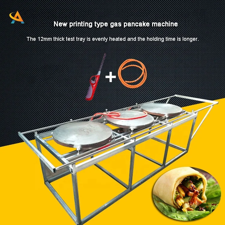 automatic flat arabic bread making machine Baked flat pancake maker hand push dosa baking machine