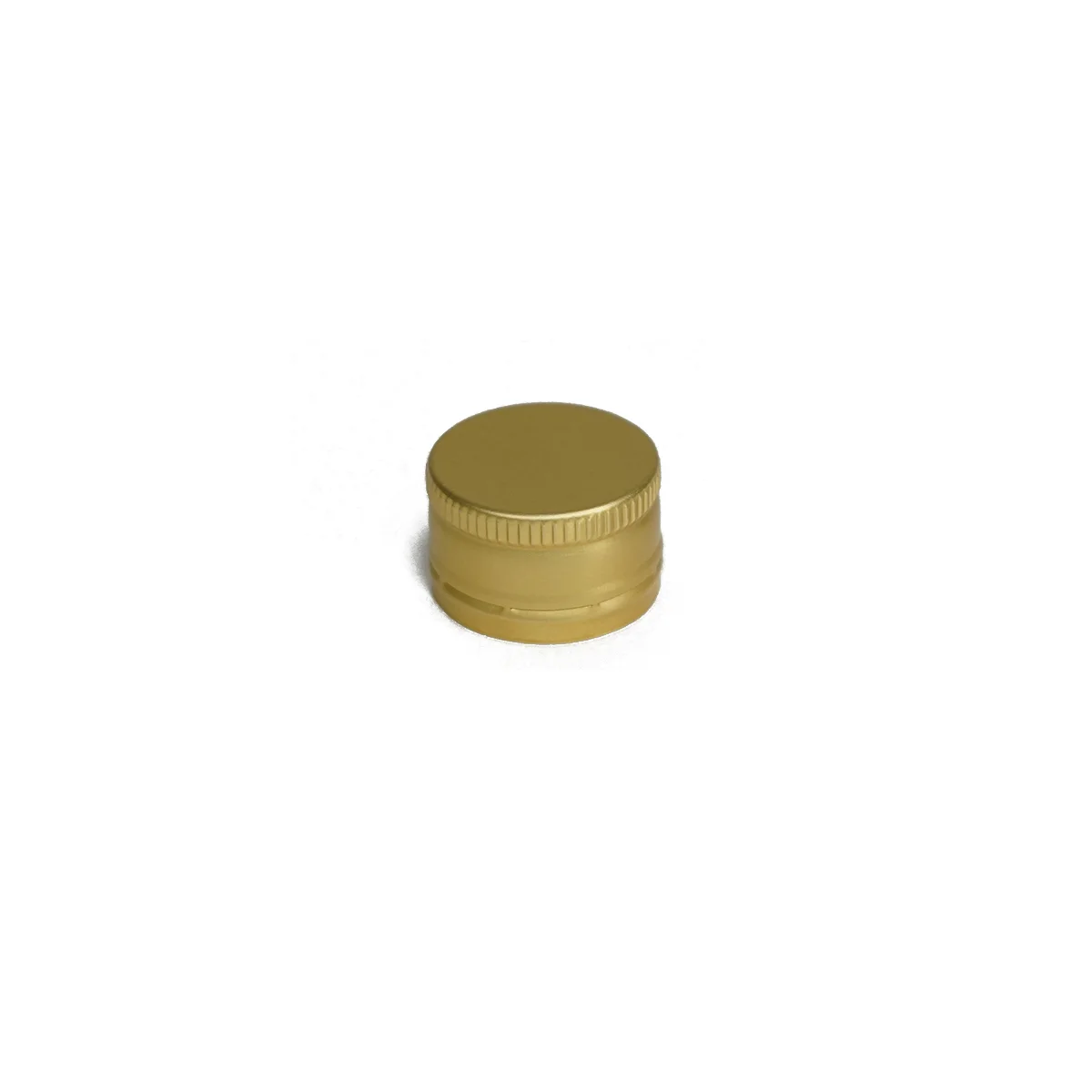 Golden color 28mm Aluminum Cap With Plastic Spacer For Glass Bottle