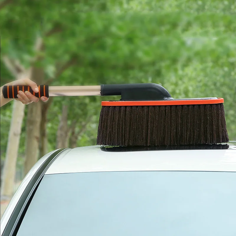 Telescopic Handle oily wax brush cotton thread mop car wash tool