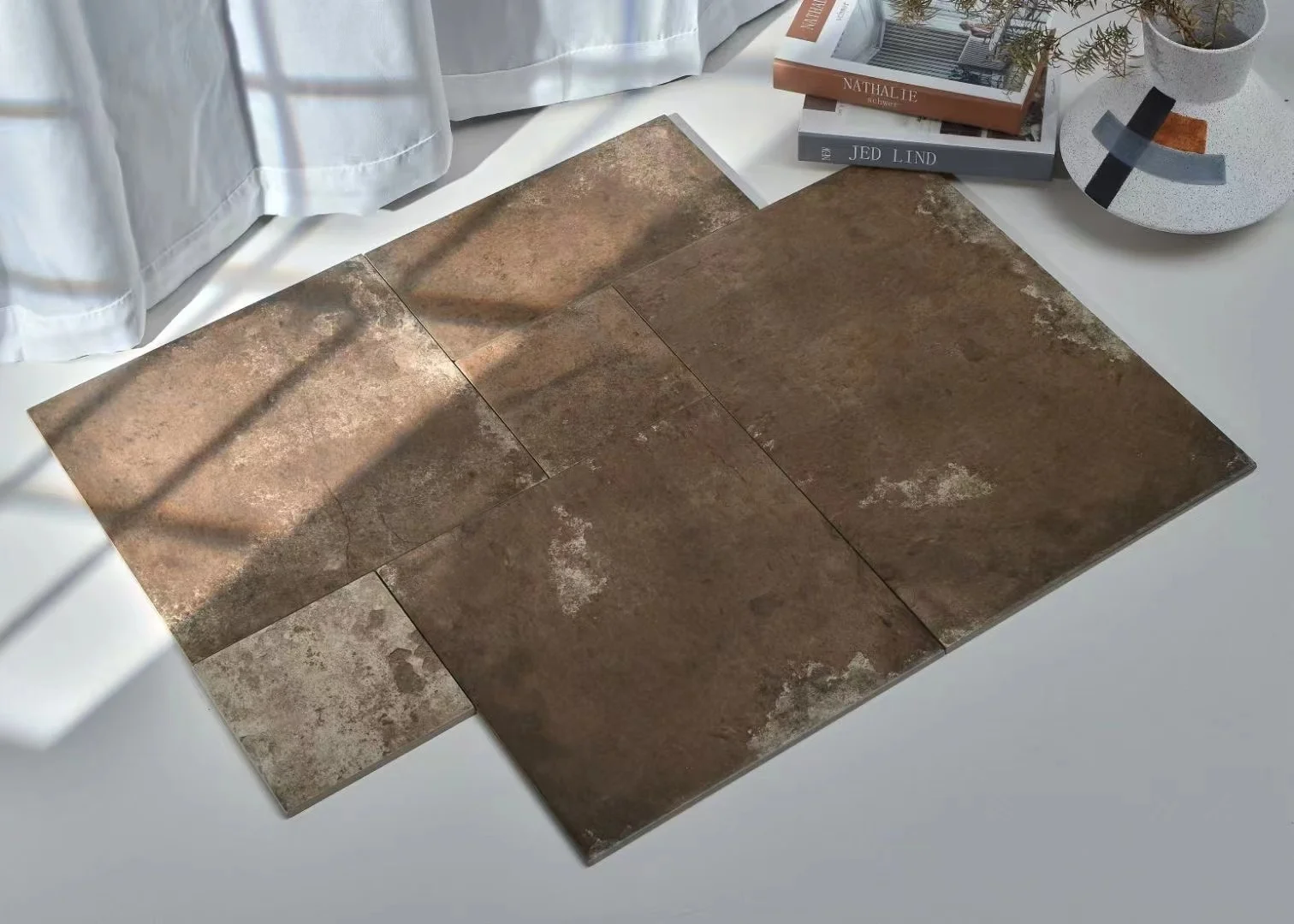 French Pattern Travertine Porcelain Tiles