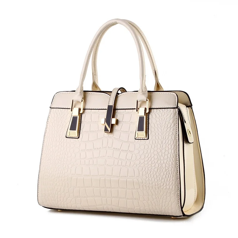 GHB005 High Quality Crocodile Pattern Fashion PU Leather Custom Bags Women Handbags Ladies Women Bag
