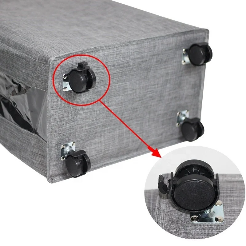 Best Selling Oxford Rolling Clothes Toys Storage  Hamper Transparent Windows Slim Laundry Basket