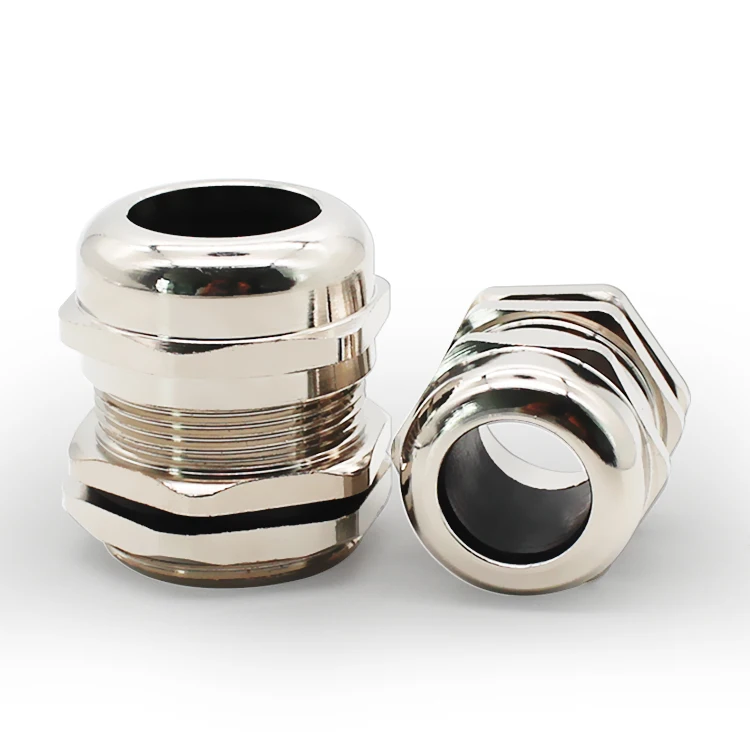 10PCS Stainless Steel Cable Gland Metal Joint Brass nickel plated Fixing Seal Joint PG7/9/11/13.5/16/19/21/25/29/36/42/48/63