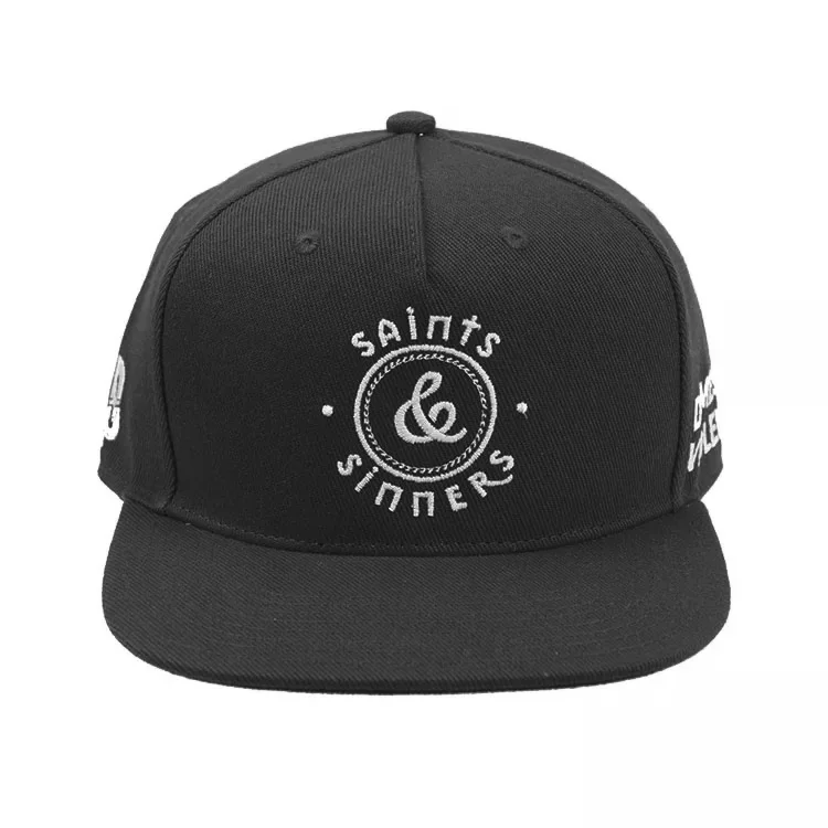High quality custom embroidered 5 panel gorra snapback hat
