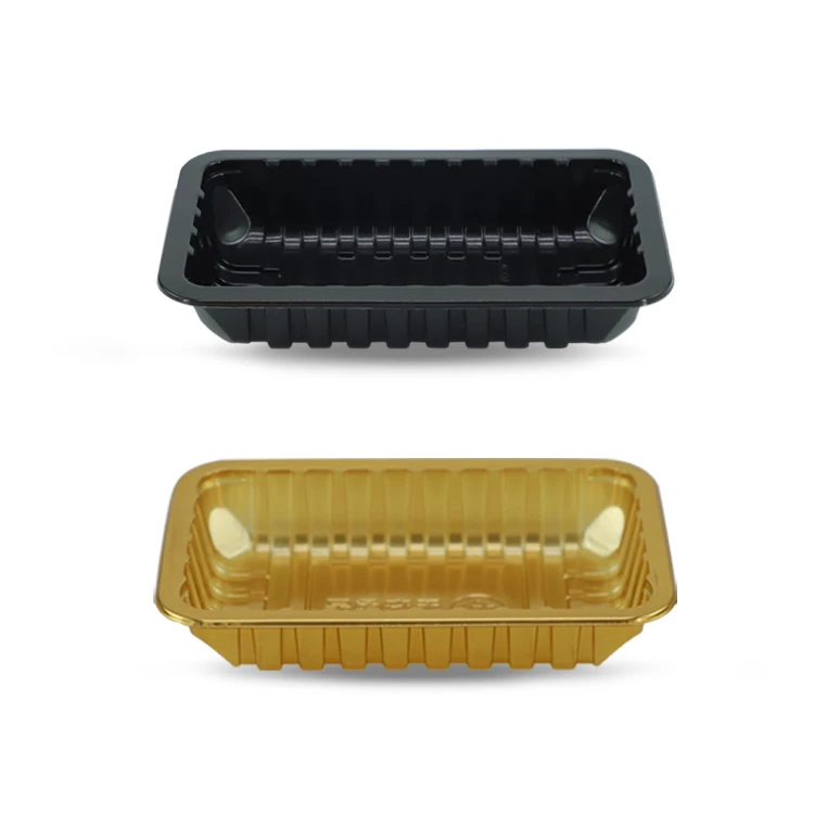 Tipack Disposable Plastic Trays for Cookie Black pp/evoh/pe Food Grade Plastic Food Tray